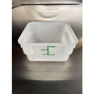 Food Storage Container, 2qt, Polypropylene