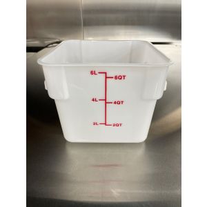 Food Storage Container, 6qt, Polypropylene