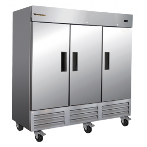 Freezer, 81", 3x Solid Door, Stainless Steel