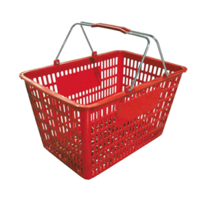 Shopping Hand Basket, 2x Steel