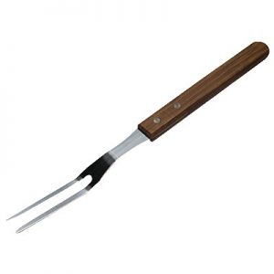 Fork, Pot, 20", 2-Tine, Wood Handle, Stainless Steel