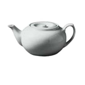 Teapot, 3cup, w/ Strainer, Porcelain, White
