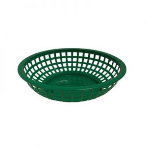 Basket, Bread/Serving, 8", Round, Plastic, Black