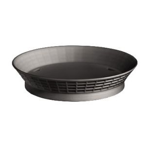 Platter/Basket, 12", Black Plastic