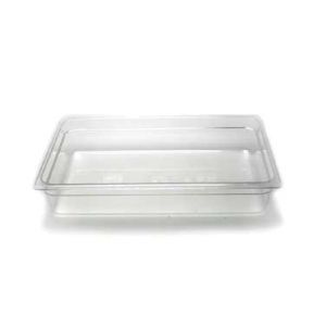 Food Pan, Full Size, 4" Deep, Polycarbonate, Clear