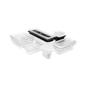 Food Pan, 1/2 Size, 2½" Deep, Polycarbonate, Clear