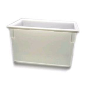 Food Storage Container, 18"x26"x15", 22gal, PE, WH