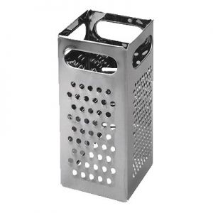 Grater, All-Purpose, 9"x4"x4", 4-Sides, Stainless Steel