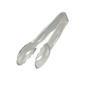 Tongs, 6", Scallop Grip, Heat Resistant, Clear