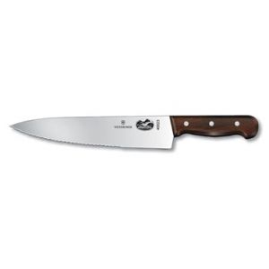 Knife, 10", Wavy, Wooden Handle