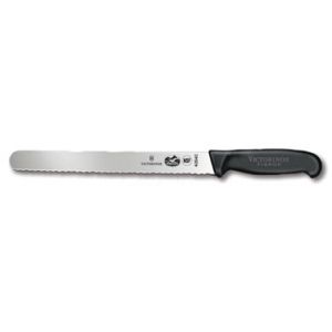 Knife, Slicer, 10", Wavy Edge, Black Fibrox® Handle
