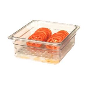 Colander, Full Size, 3" Deep, Polycarbonate, Clear