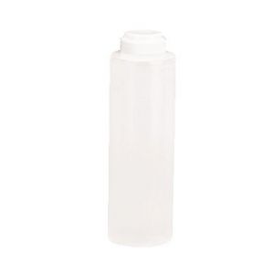 Squeeze Bottle, 12oz, Flip Top, White