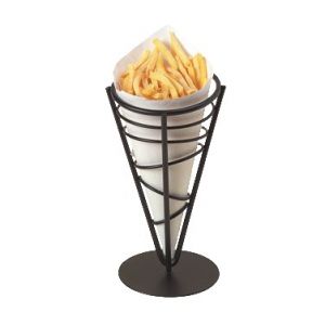 French Fry Basket, 5"x9", Conical, BK