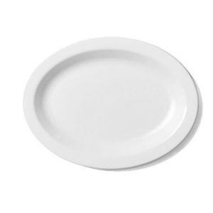 Platter, 12"x9", Oval, Polycarbonate, White