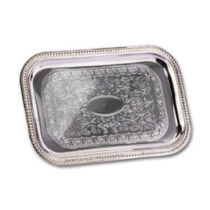 Tray, Catering, 21⅝"x14", Oblong, Chrome Plated