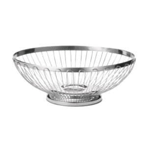 Basket, Oval, 9½"x7½", Stainless Steel