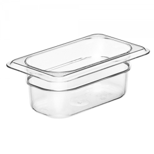 Food Pan, ⅑ Size, 2½", Polycarbonate, Clear