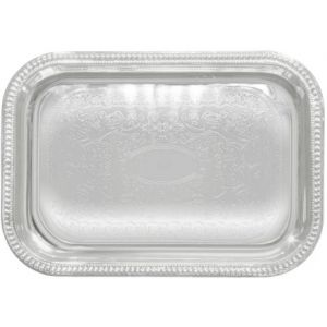 Tray, Catering, 18"x12", Rectangular, Chrome Plated