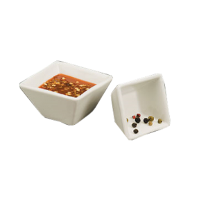 Sauce Cup, 1½oz, 1" Square, Porcelain
