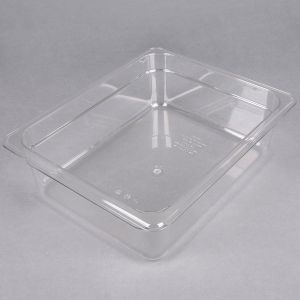 Food Pan, ½ Size, 4", Clear