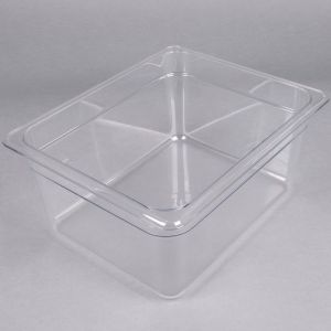 Food Pan, ½ Size, 6", Clear