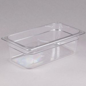 Food Pan, ⅓ Size, 4", Clear