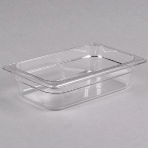 Food Pan, ¼ Size, 2½", Clear
