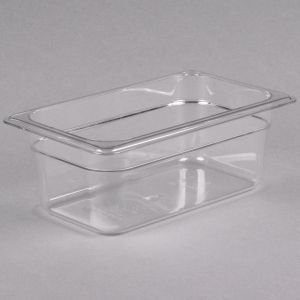 Food Pan, ¼ Size, 4", Clear