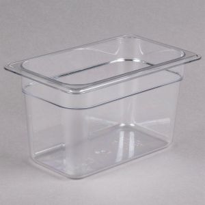 Food Pan, ¼ Size, 6", Clear