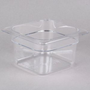 Food Pan, ⅙ Size, 4", Clear