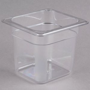 Food Pan, ⅙ Size, 6", Clear