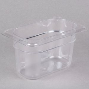 Food Pan, ⅑ Size, 4", Clear