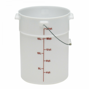 Pail/Bucket, 22qt, Polyethylene, with Handle