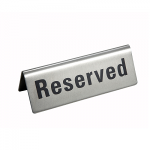 Sign, "Reserved", S/S