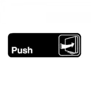 Information Sign, "Push", 9"x3