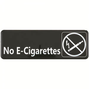 Sign, 9"x3", "No E-Cigarettes"