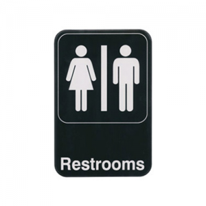 Sign, 6"x9", "Restrooms"