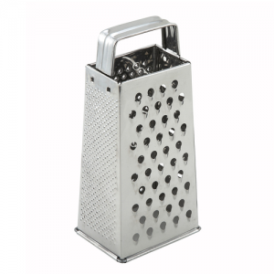Grater, 4"x3"x9", with Handle, Stainless Steel