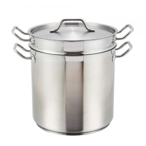 Double Boiler, 12qt, with Lid, Stainless Steel