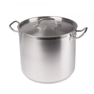 Stock Pot, 20qt, with Lid, Stainless Steel