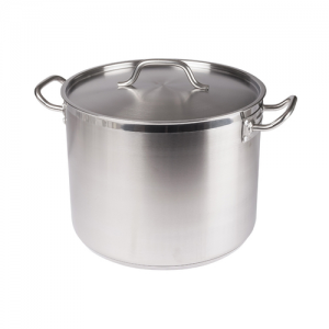 Stock Pot, 24qt, with Lid, Stainless Steel