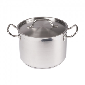 Stock Pot, 8qt, with Lid, Stainless Steel
