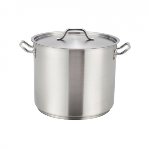 Stock Pot, 80qt, with Lid, Stainless Steel