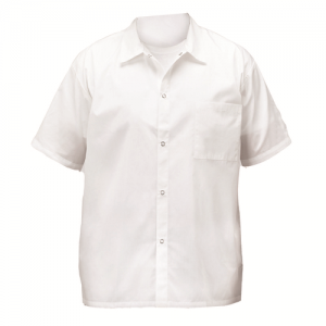 Chef Shirt, Short Sleeve, L, White