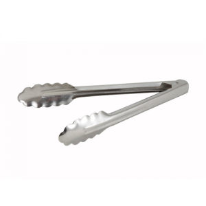 Tongs, Utility, 9", Stainless Steel